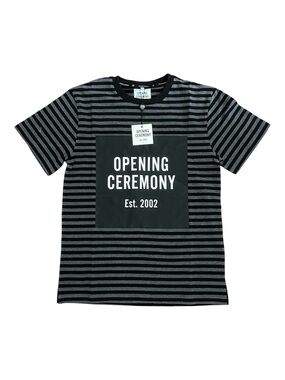 Opening Ceremony Unisex Striped Logo Boxy T-Shirt